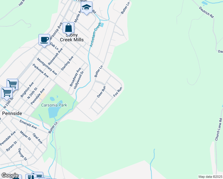 map of restaurants, bars, coffee shops, grocery stores, and more near 839 Rabbit Lane in Reading
