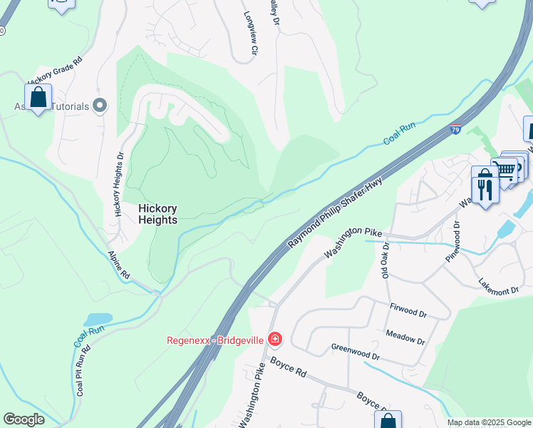 map of restaurants, bars, coffee shops, grocery stores, and more near 7082 Clubview Drive in Bridgeville
