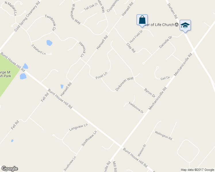 map of restaurants, bars, coffee shops, grocery stores, and more near 4638 Dickinson Way in Doylestown