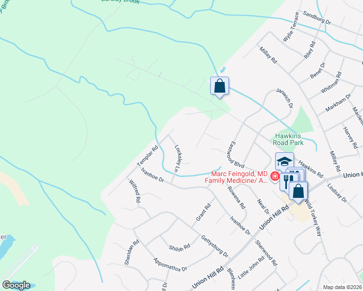 map of restaurants, bars, coffee shops, grocery stores, and more near 16 Locksley Lane in Manalapan Township