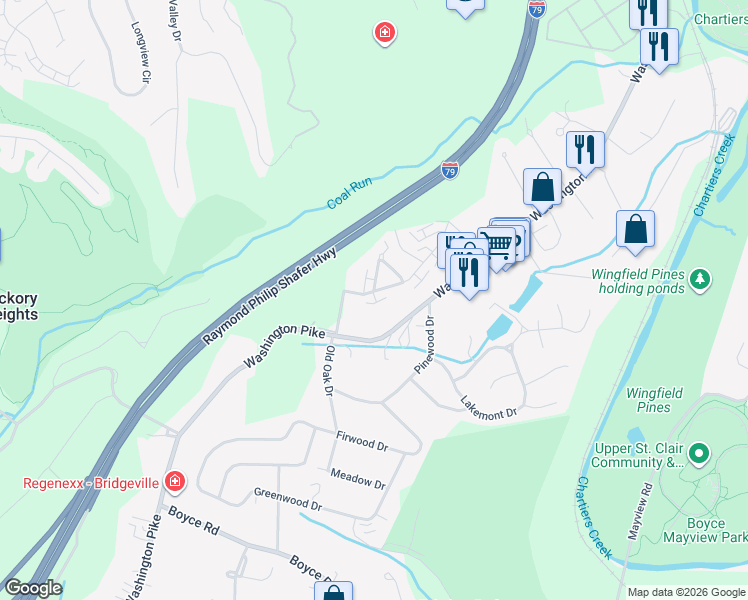 map of restaurants, bars, coffee shops, grocery stores, and more near 110 Olde Orchard Drive in Bridgeville