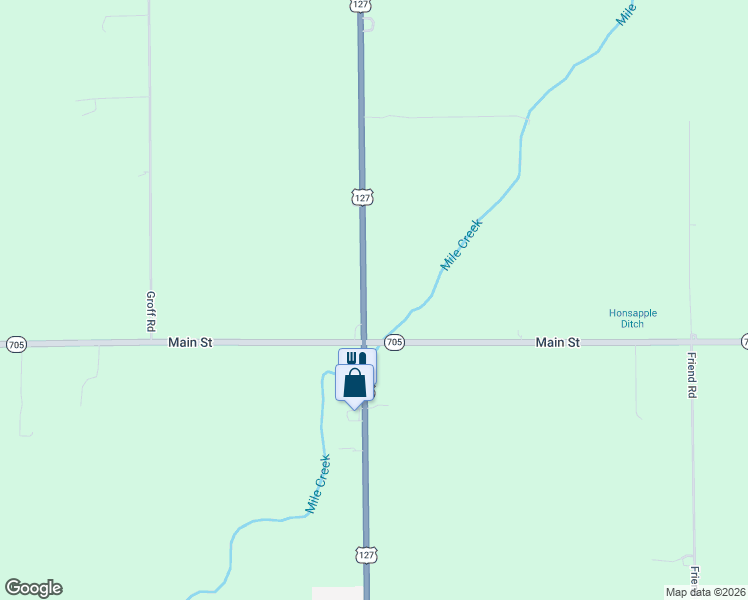 map of restaurants, bars, coffee shops, grocery stores, and more near 14518-14650 U.S. 127 in New Weston