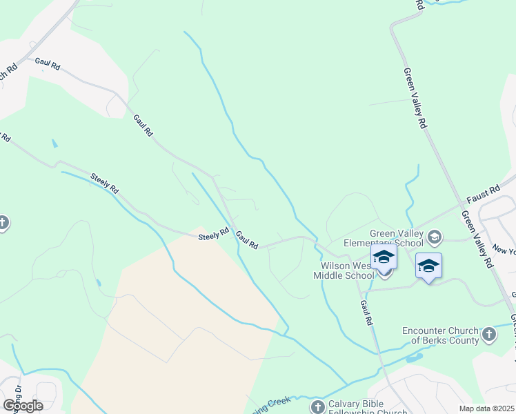 map of restaurants, bars, coffee shops, grocery stores, and more near 341 Gaul Road in Sinking Spring