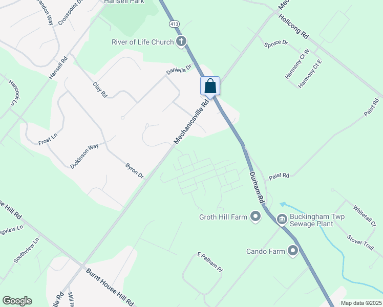 map of restaurants, bars, coffee shops, grocery stores, and more near 4828 Kimberly Way in Doylestown