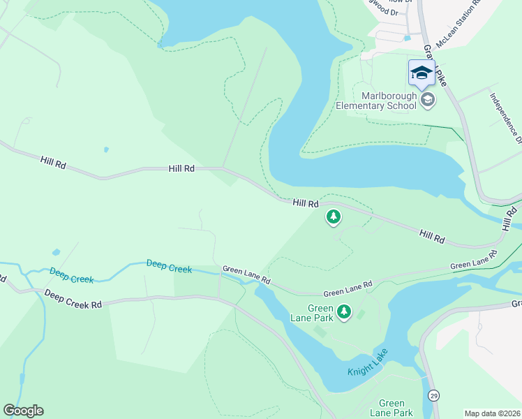 map of restaurants, bars, coffee shops, grocery stores, and more near 2824 Hill Road in Green Lane