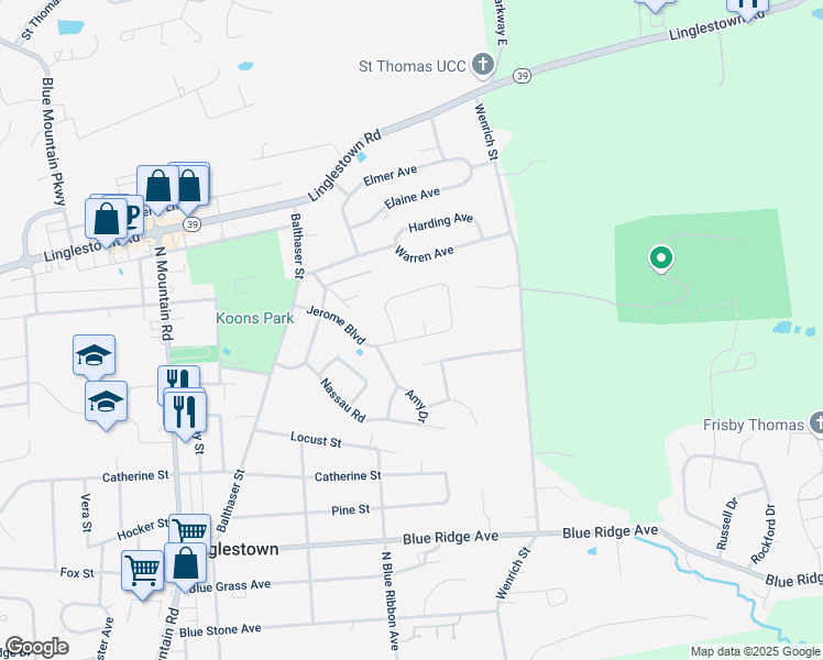 map of restaurants, bars, coffee shops, grocery stores, and more near 6230 Jerome Circle in Harrisburg