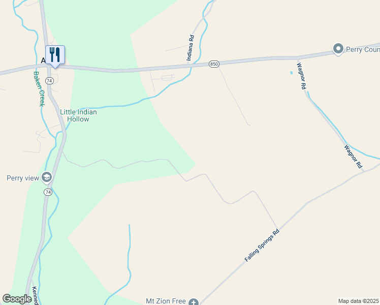 map of restaurants, bars, coffee shops, grocery stores, and more near 185 Richard Lane in Landisburg