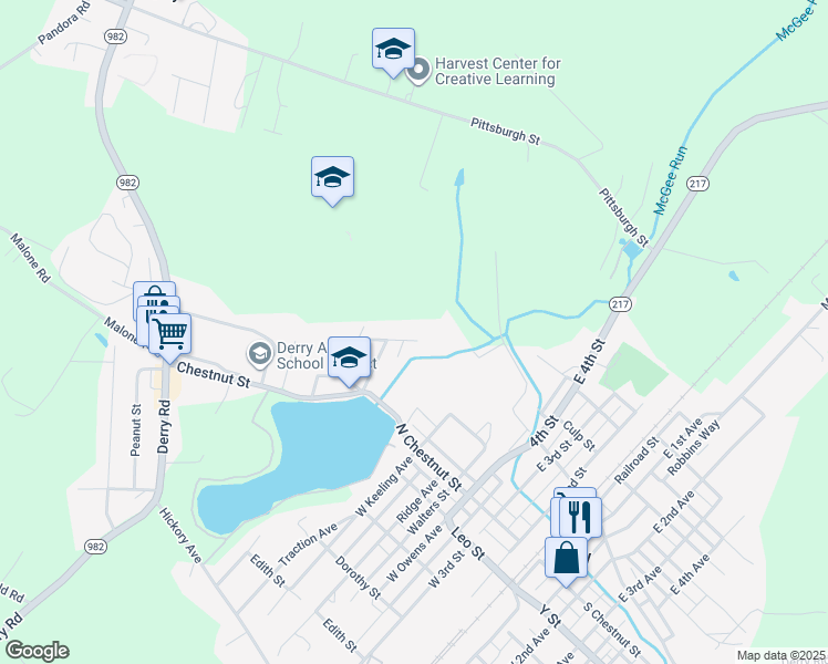 map of restaurants, bars, coffee shops, grocery stores, and more near 696 Highland Avenue in Derry