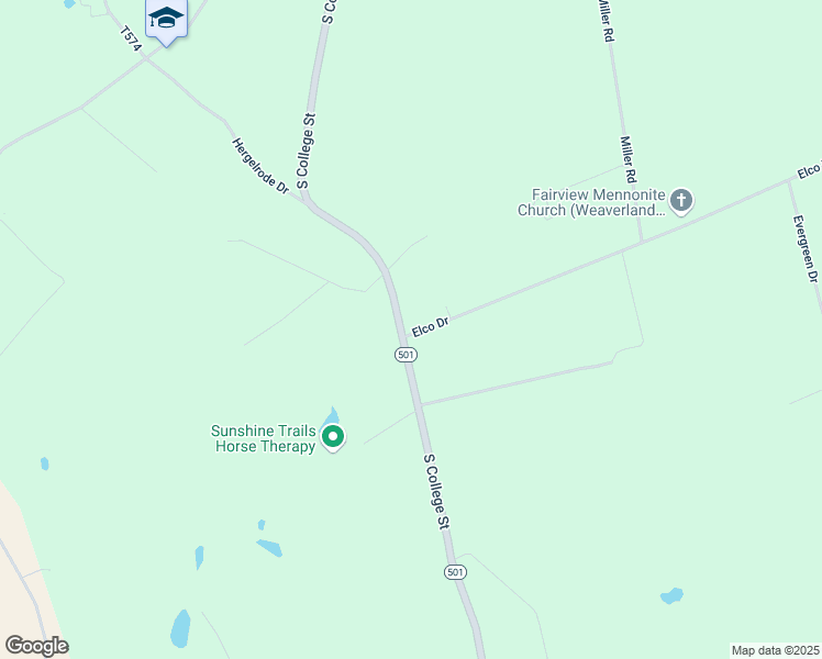 map of restaurants, bars, coffee shops, grocery stores, and more near 1190 South College Street in Myerstown