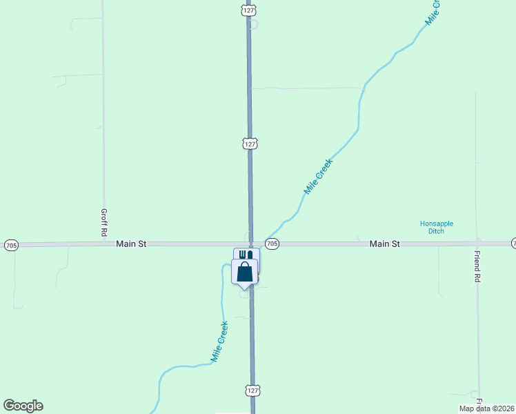 map of restaurants, bars, coffee shops, grocery stores, and more near 14518-14650 U.S. 127 in New Weston
