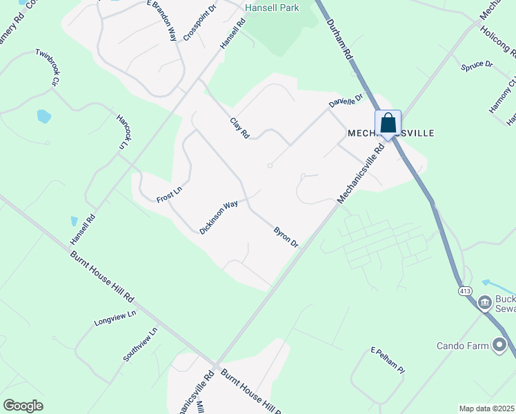 map of restaurants, bars, coffee shops, grocery stores, and more near 4741 Dickinson Court in Doylestown
