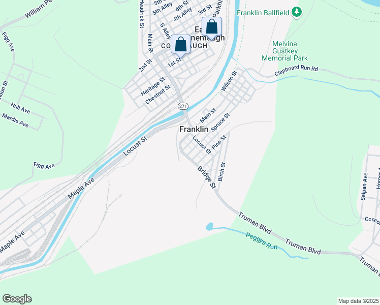 map of restaurants, bars, coffee shops, grocery stores, and more near in Cambria County