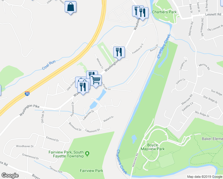map of restaurants, bars, coffee shops, grocery stores, and more near 511 Twin Ponds Lane in Bridgeville