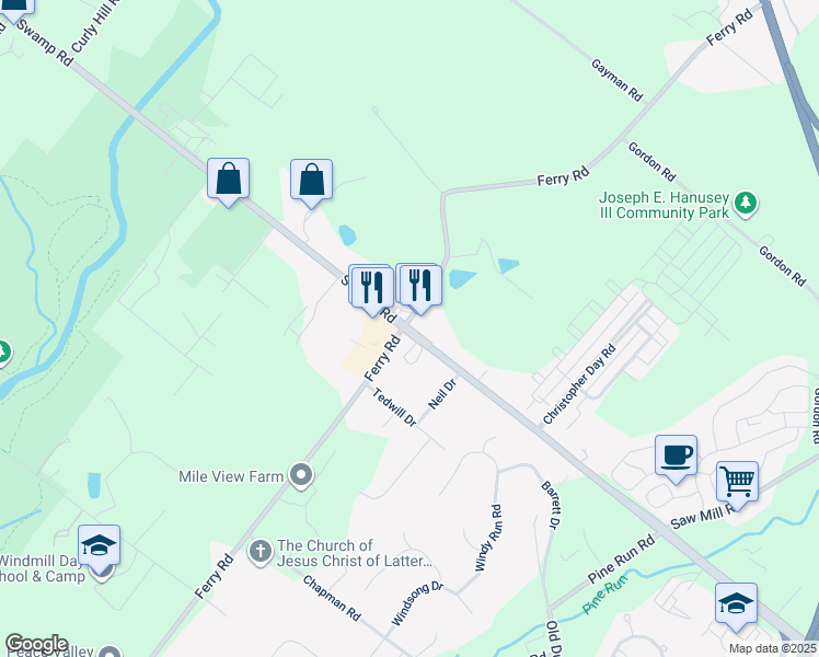 map of restaurants, bars, coffee shops, grocery stores, and more near 5911 West Swamp Road in Doylestown