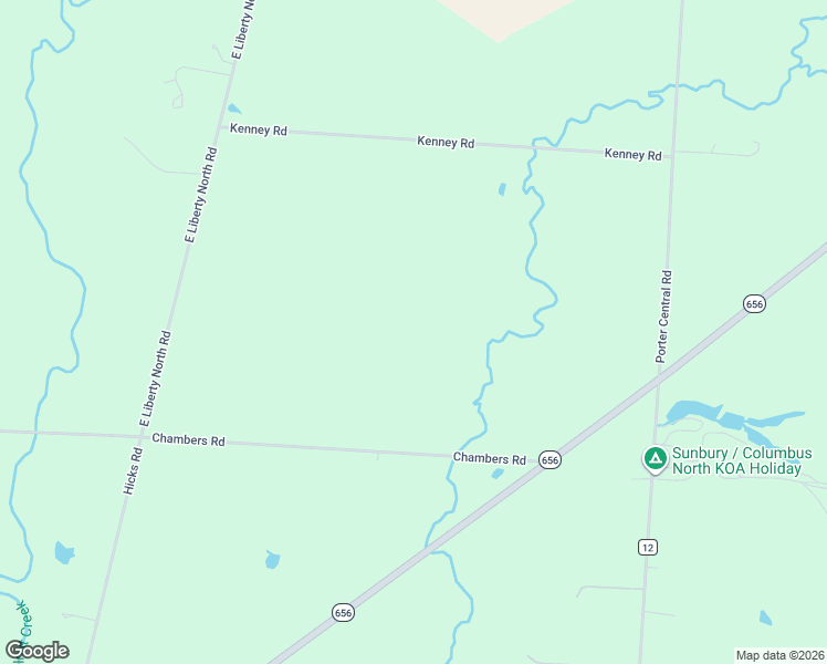 map of restaurants, bars, coffee shops, grocery stores, and more near 13945 Chambers Road in Sunbury