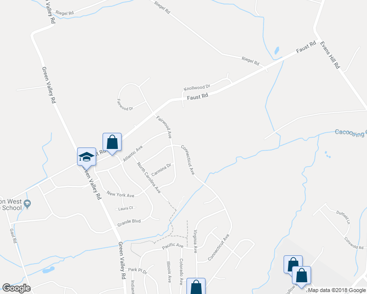 map of restaurants, bars, coffee shops, grocery stores, and more near 151 Connecticut Avenue in Reading