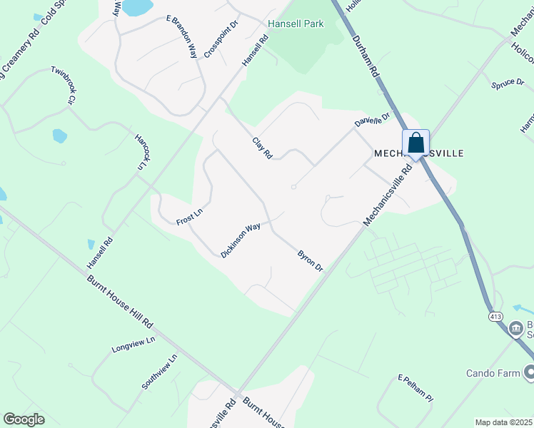 map of restaurants, bars, coffee shops, grocery stores, and more near 3460 Byron Dr in Doylestown