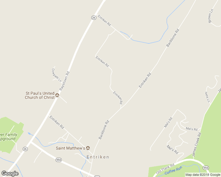 map of restaurants, bars, coffee shops, grocery stores, and more near Entriken Road in Huntingdon County