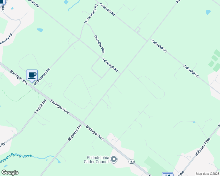 map of restaurants, bars, coffee shops, grocery stores, and more near 1451 Rickert Rd in Perkasie