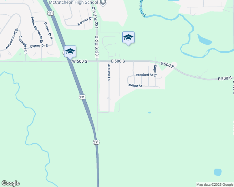 map of restaurants, bars, coffee shops, grocery stores, and more near 5313 Autumn Lane in Lafayette