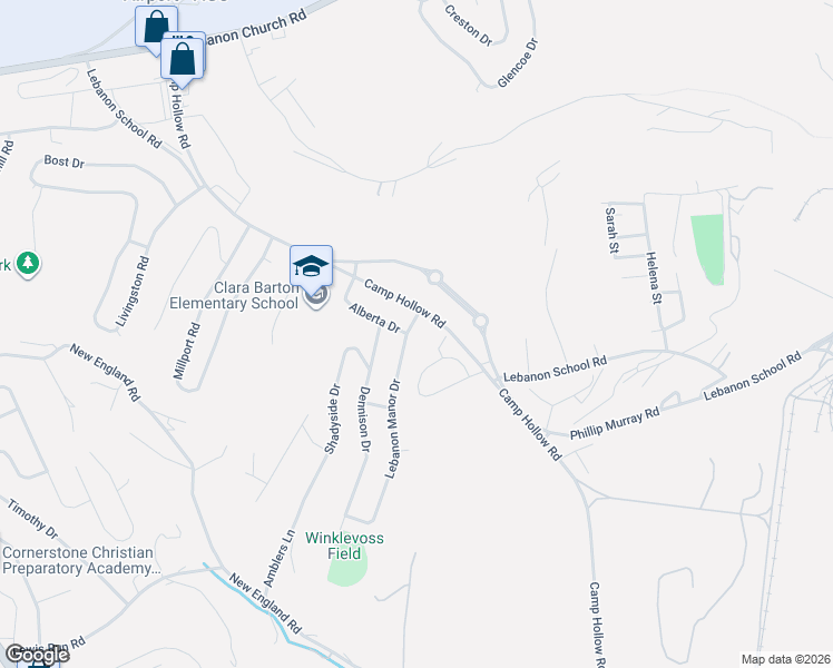 map of restaurants, bars, coffee shops, grocery stores, and more near 788 Camp Hollow Road in West Mifflin