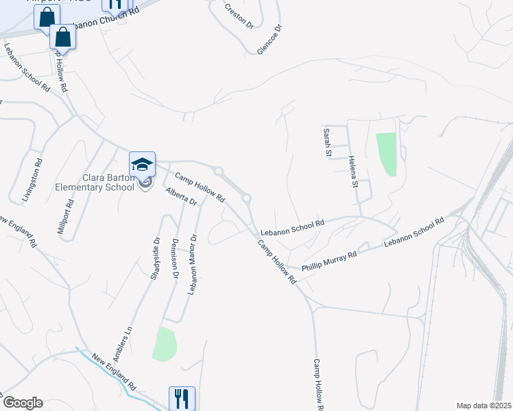 map of restaurants, bars, coffee shops, grocery stores, and more near 827 Blackberry Street in West Mifflin