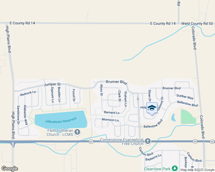 map of restaurants, bars, coffee shops, grocery stores, and more near 3757 Claycomb Lane in Johnstown