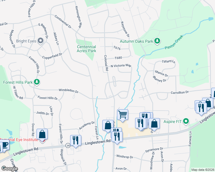 map of restaurants, bars, coffee shops, grocery stores, and more near 2627 Outerbridge Crossing in Harrisburg