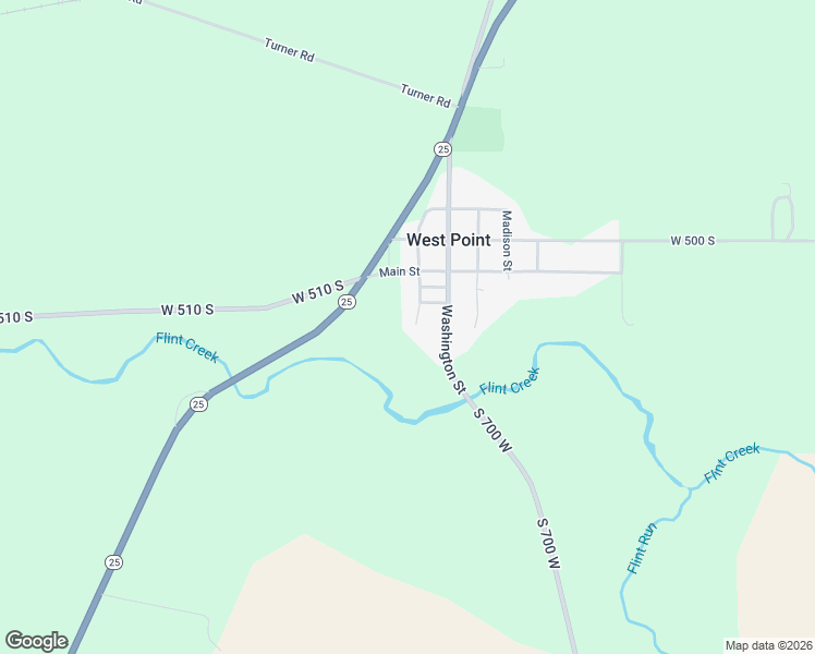 map of restaurants, bars, coffee shops, grocery stores, and more near 5122 Mulberry Street in West Point