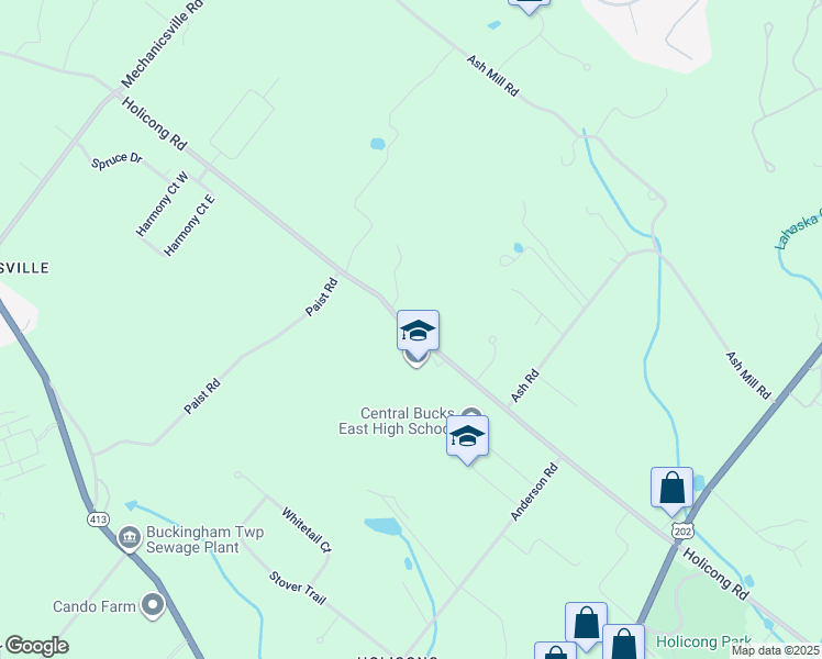 map of restaurants, bars, coffee shops, grocery stores, and more near 2931 Holicong Road in Doylestown