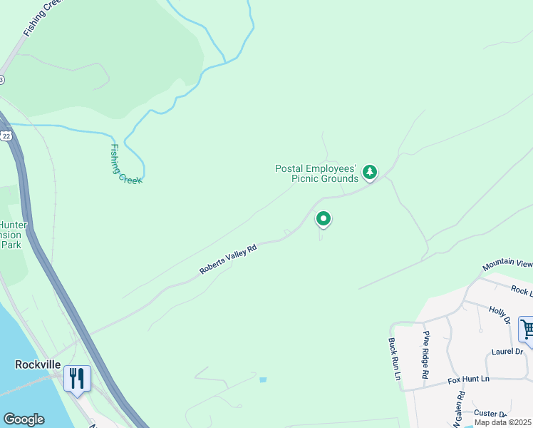 map of restaurants, bars, coffee shops, grocery stores, and more near 1230 Roberts Valley Rd in Harrisburg