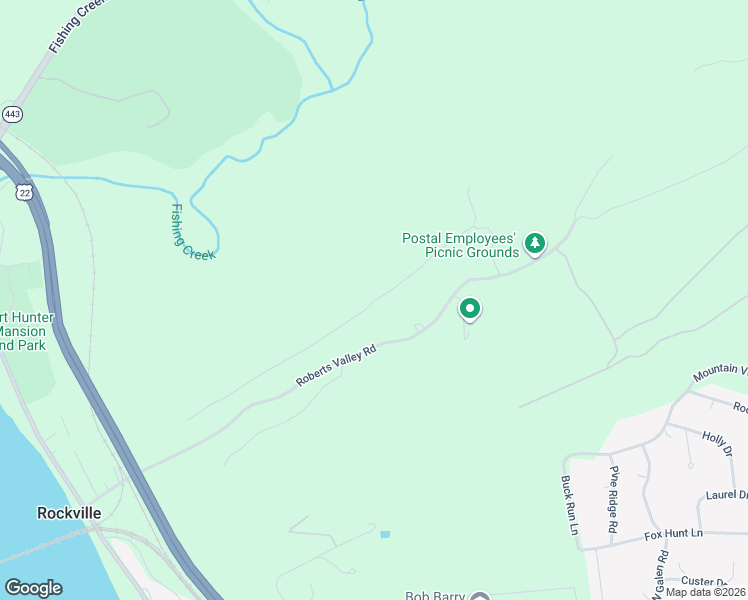 map of restaurants, bars, coffee shops, grocery stores, and more near 1224 Roberts Valley Road in Harrisburg