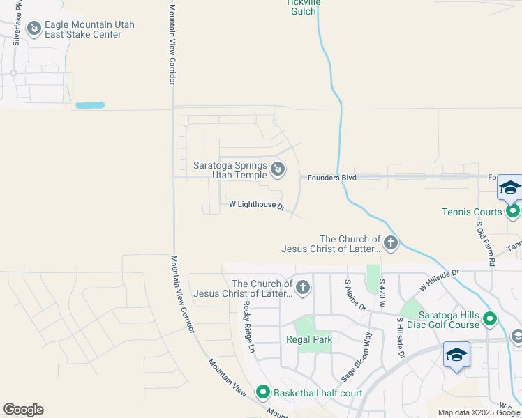 map of restaurants, bars, coffee shops, grocery stores, and more near 717 West Lighthouse Drive in Saratoga Springs