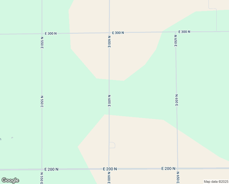 map of restaurants, bars, coffee shops, grocery stores, and more near 2565 North 600 East in Windfall