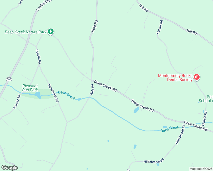 map of restaurants, bars, coffee shops, grocery stores, and more near 2327 Deep Creek Road in Perkiomenville
