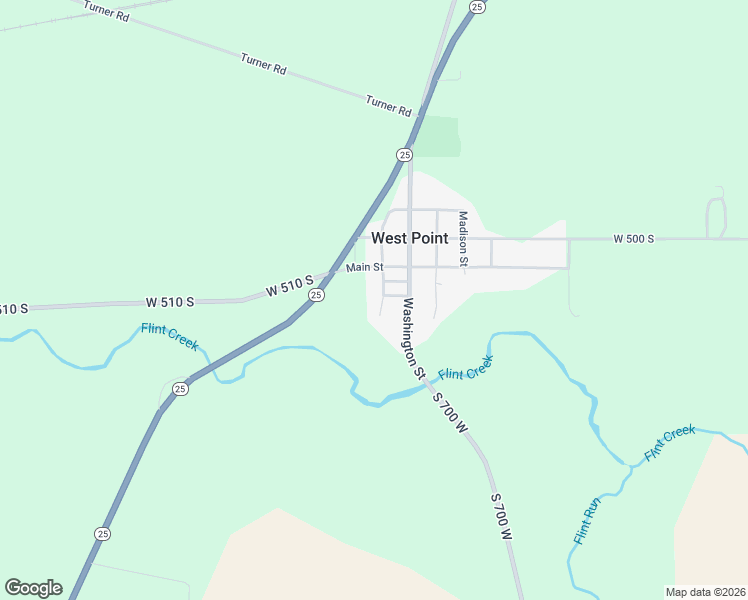 map of restaurants, bars, coffee shops, grocery stores, and more near 5122 Mulberry Street in West Point