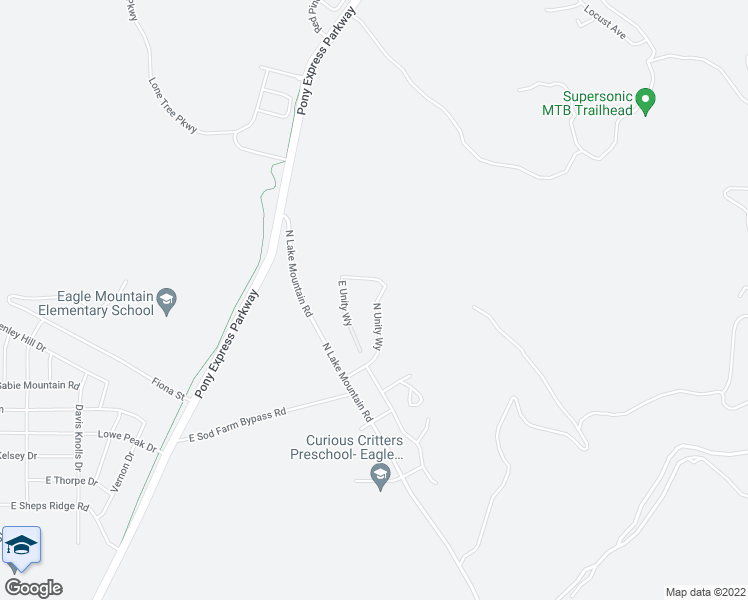 map of restaurants, bars, coffee shops, grocery stores, and more near 6693 North Unity Way in Eagle Mountain