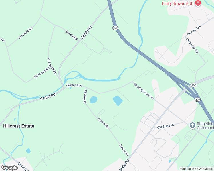 map of restaurants, bars, coffee shops, grocery stores, and more near 2920 Clymer Avenue in Telford
