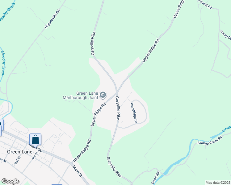 map of restaurants, bars, coffee shops, grocery stores, and more near 4228 Geryville Pike in Pennsburg