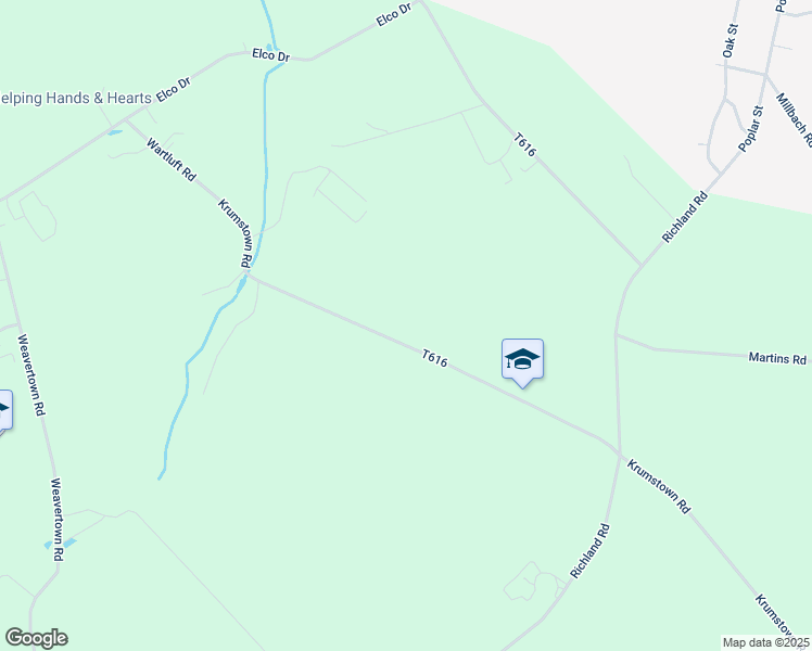 map of restaurants, bars, coffee shops, grocery stores, and more near 107 Krumstown Road in Myerstown