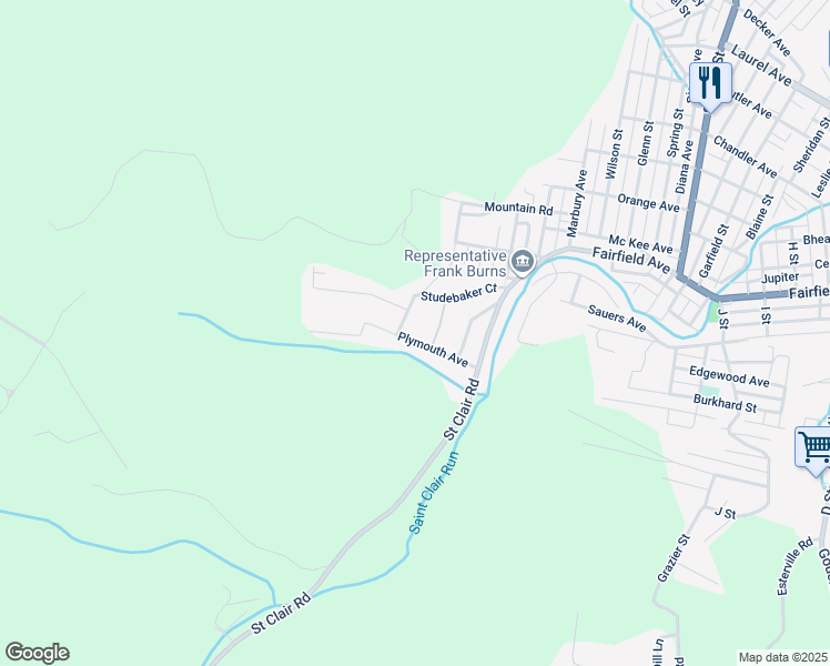 map of restaurants, bars, coffee shops, grocery stores, and more near 100-198 Lancer Ct in Johnstown