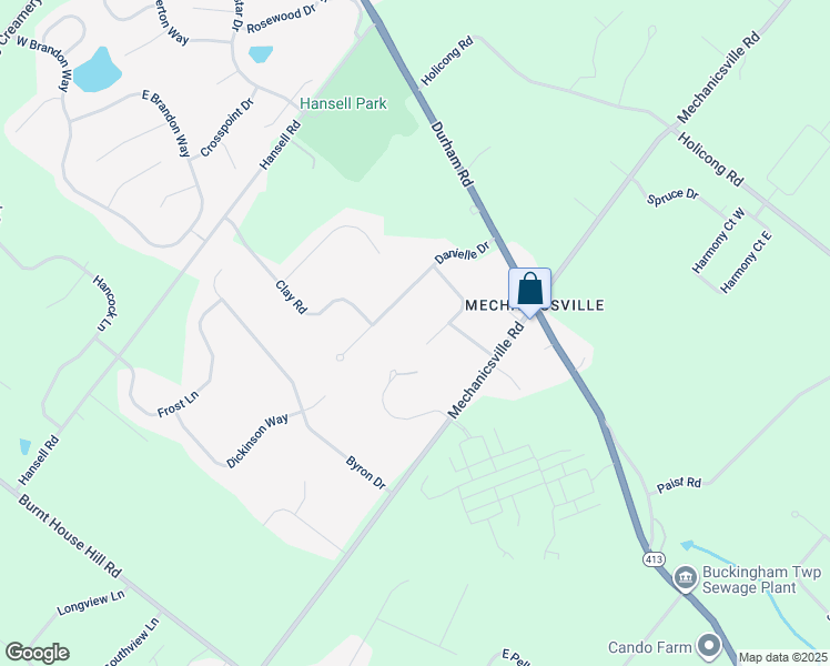 map of restaurants, bars, coffee shops, grocery stores, and more near 4892 Edgewood Road in Doylestown