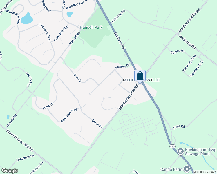 map of restaurants, bars, coffee shops, grocery stores, and more near 4892 Edgewood Road in Doylestown