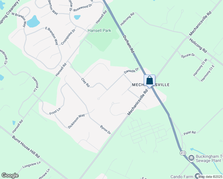 map of restaurants, bars, coffee shops, grocery stores, and more near 4887 Danielle Drive in Doylestown