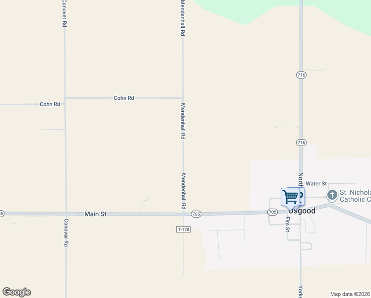map of restaurants, bars, coffee shops, grocery stores, and more near 14645 Mendenhall Road in Yorkshire