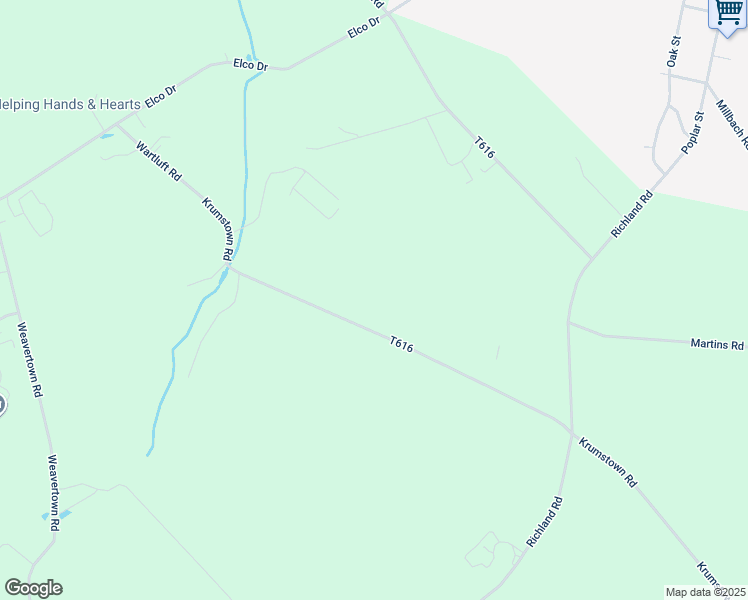 map of restaurants, bars, coffee shops, grocery stores, and more near 107 Krumstown Road in Myerstown