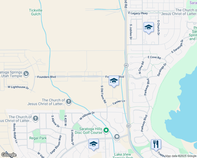 map of restaurants, bars, coffee shops, grocery stores, and more near 181 Founders Boulevard in Saratoga Springs