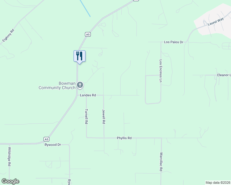 map of restaurants, bars, coffee shops, grocery stores, and more near 18903 Lahalah Way in Cottonwood