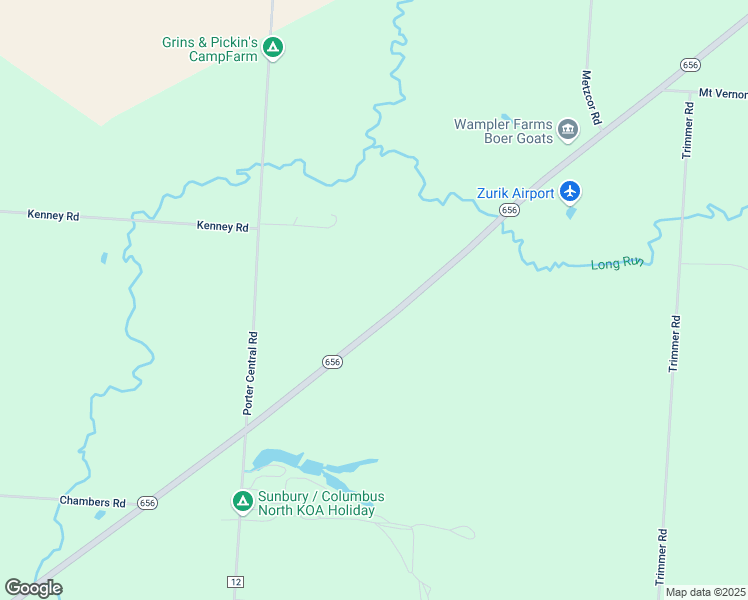 map of restaurants, bars, coffee shops, grocery stores, and more near 9161 Ohio 656 in Marengo