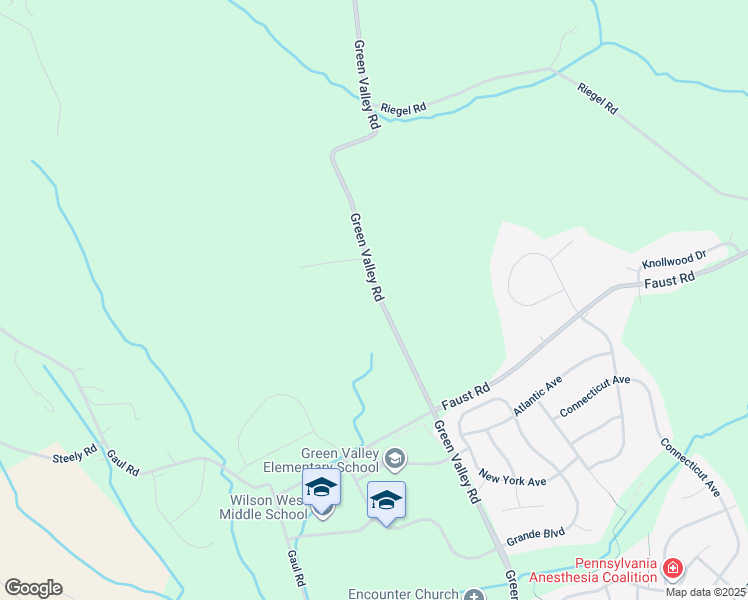 map of restaurants, bars, coffee shops, grocery stores, and more near 380 Green Valley Road in Sinking Spring